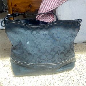 Black used Coach tote